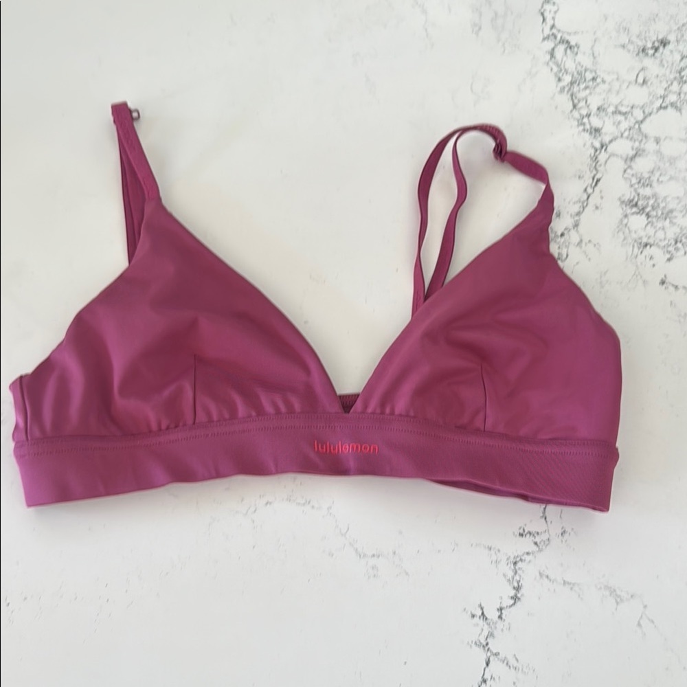 Lululemon Athletica Pink Triangle Bralette with Adjustable Straps